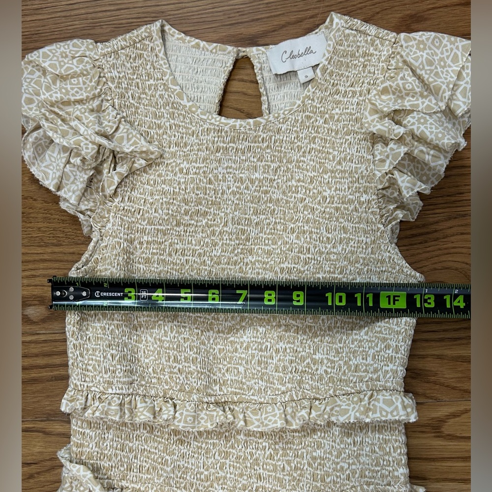 Cleobella Smocked Ruffle Dress – Small Organic Cotton Blend Festival Rodeo - Picture 9 of 13